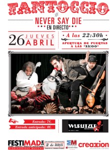 Cartel concierto fantoccio en el wurtlizer realizado por Noelia Lozano